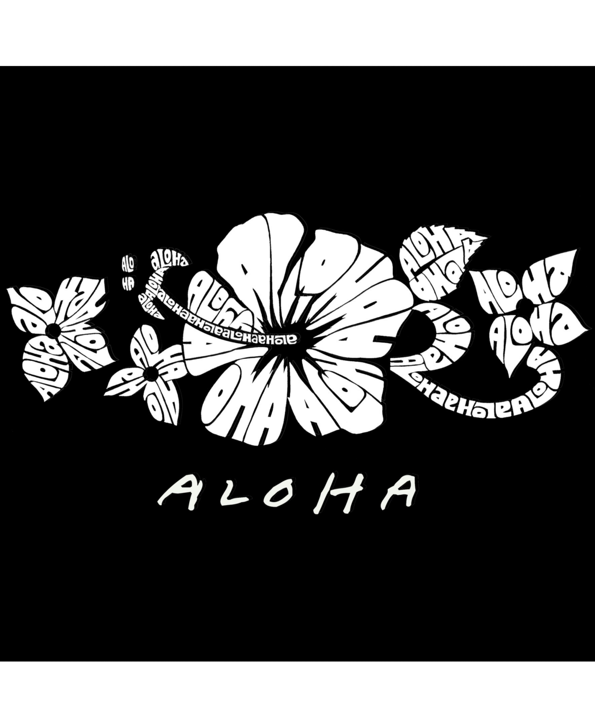 La Pop Art Aloha Men's Raglan Word Art T-shirt