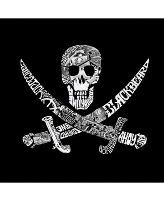 Pirate Skull Men's Raglan Word Art T-shirt