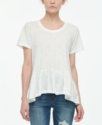 Vanilla Star - Juniors' Short-Sleeve Peplum T-Shirt