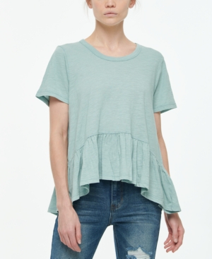 image of Vanilla Star Juniors- Short-Sleeve Peplum T-Shirt