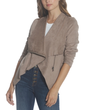 image of Vigoss Asymmetrical Faux-Suede Jacket