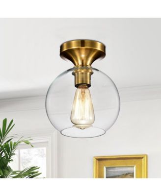 Gorden 7.9" 1-Light Indoor Flush Mount Chandelier with Light Kit