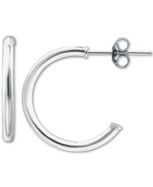 image of Giani Bernini Small C-Hoop Earrings in Sterling Silver, Created for Macy-s