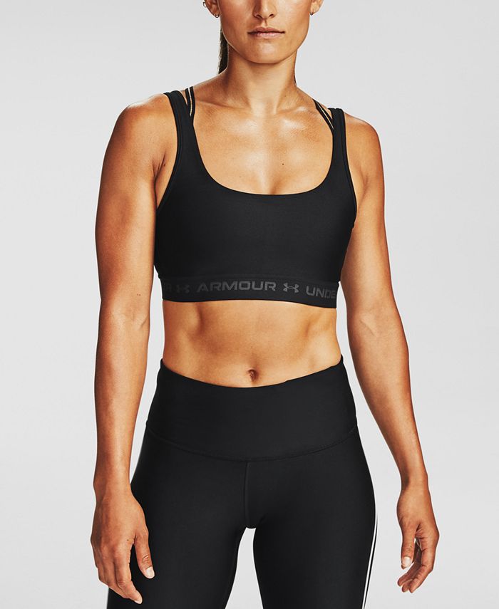 Under Armour Women's Compression CrossBack MidImpact Sports Bra Macy's
