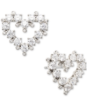 image of Eliot Danori Cubic Zirconia Open Heart Stud Earrings, Created for Macy-s