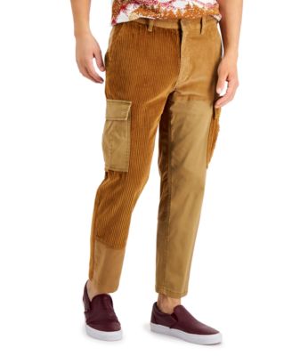 mens corduroy patchwork pants