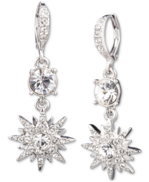 image of Givenchy Crystal Star Cluster Drop Earrings