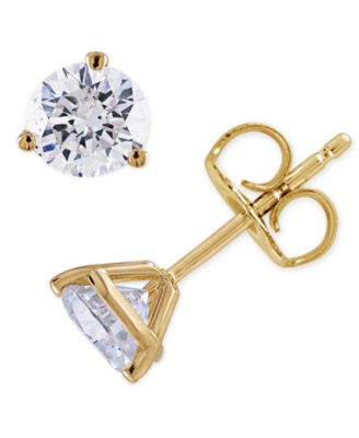 Diamond Stud Earrings (5/8 ct. t.w.) in 14k White or Yellow Gold