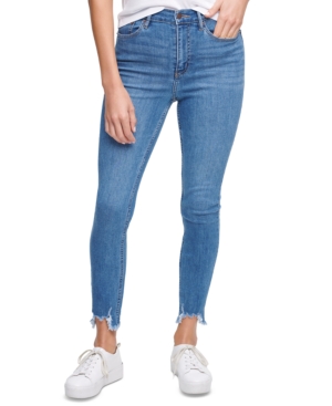 image of Calvin Klein Jeans Destroyed-Hem Jeans