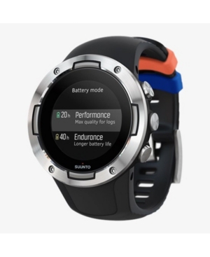 image of Suunto 5 Men-s Black Steel Compact Silicon Strap Gps Sports Watch, 46mm