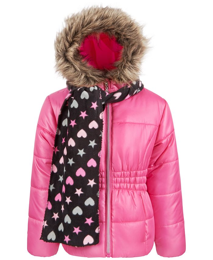 S Rothschild CO Toddler Girls Puffer Coat with scarf Macy s
