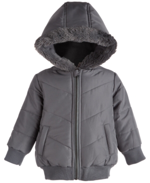 image of First Impressions Baby Boys Chevron Parka, Created for Macy-s