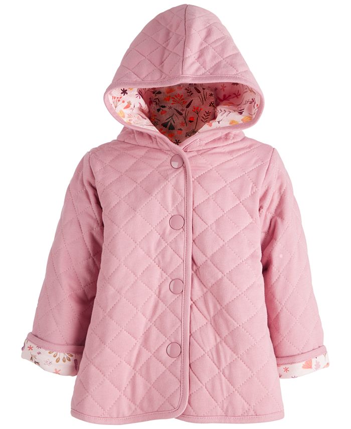 First Impressions Baby Girls Quilted Fox Floral Jacket, Created for