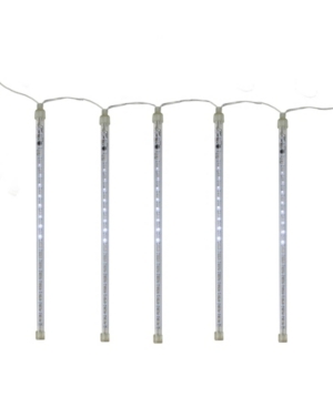 Northlight Transparent Dripping Icicle Snowfall Christmas Light Tubes-clear Wire, Set Of 10 In Clear