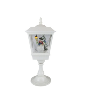 Northlight Lighted Musical Snowman Snowing Table Top Christmas Street Lamp