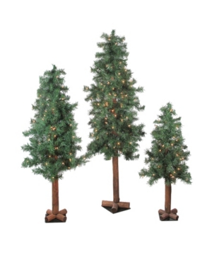 Northlight Pre-Lit Woodland Alpine Artificial Christmas Trees