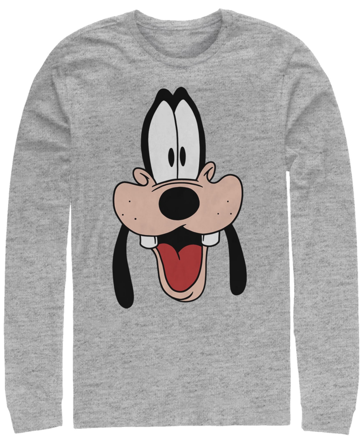 Fifth Sun A Goofy Movie Goofy Dad Big Face Men's Long Sleeve Crew Neck T-shirt