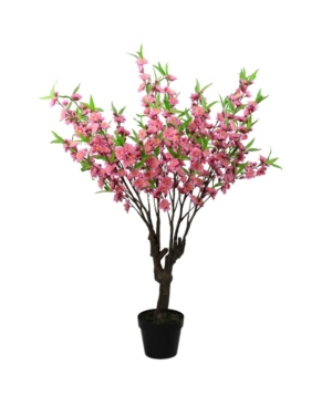 Northlight Potted and Floral Peach Blossom Artificial Christmas Tree-Unlit