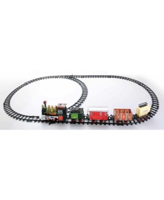 16-Piece Battery Operated Lighted and Animated Continental Express Train Set with Sound