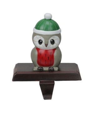 Northlight Perched Owl Christmas Stocking Holder In Red