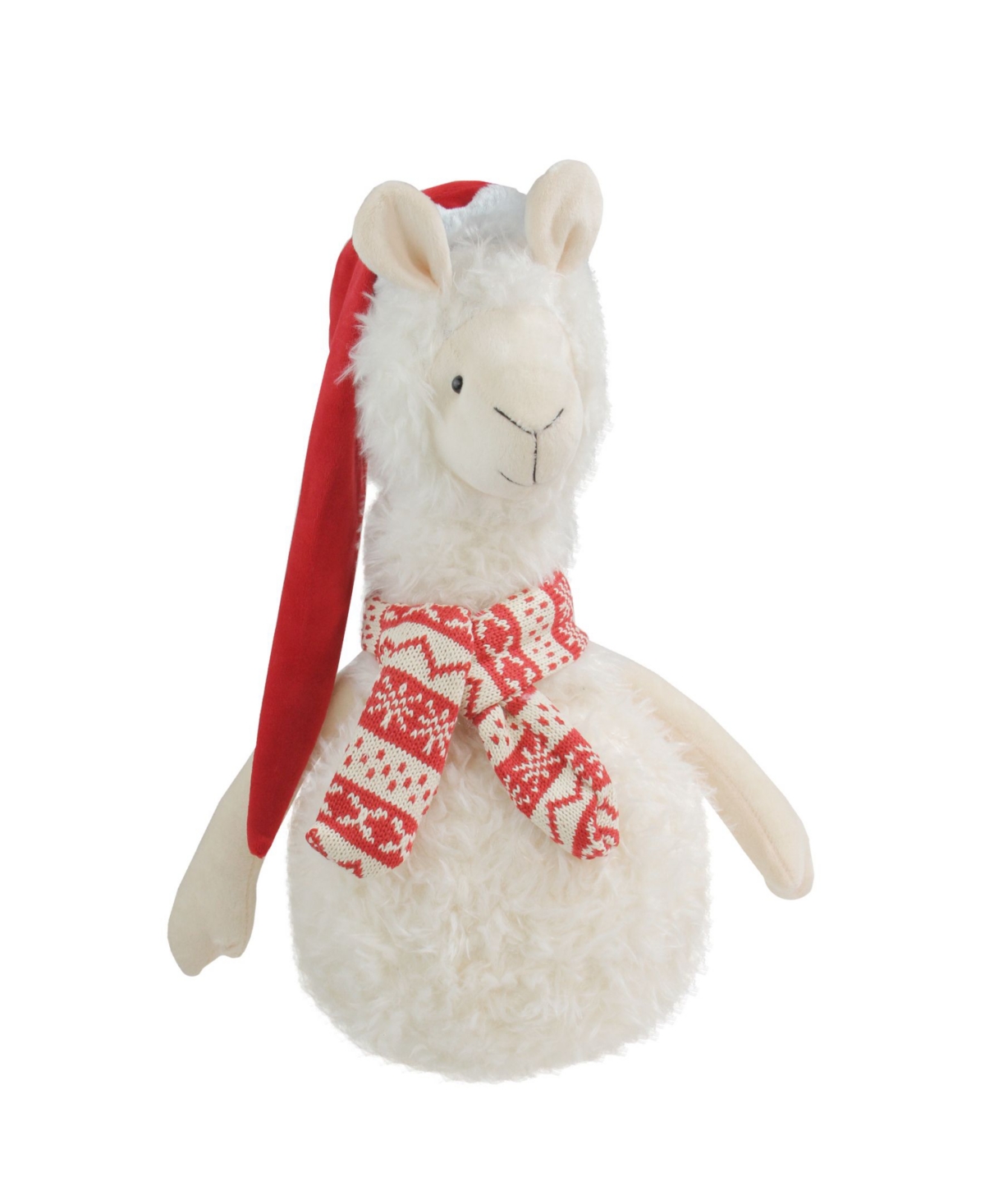 Llama with Santa Hat Christmas Table Top Decoration - Red