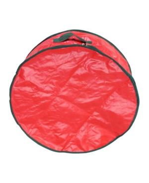 Northlight Christmas Wreath Round Storage Bag In Red