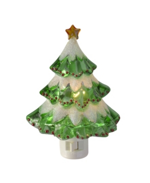 Northlight Beaded Frosted Christmas Tree Night Light