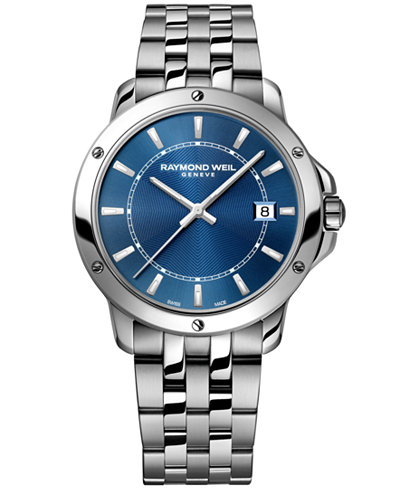 RAYMOND WEIL Watch, Men's Swiss Tango Stainless Steel Bracelet 39mm 5591-ST-50001
