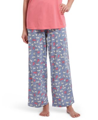 Hue - Cat-Print Classic Pajama Pants