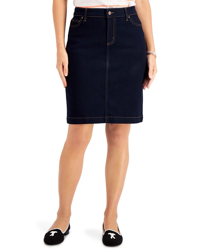 Charter Club Denim TummyControl Skirt, Created for Macy's & Reviews