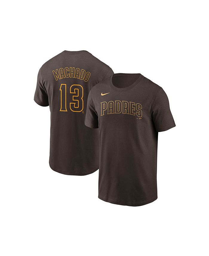 Women's San Diego Padres Manny Machado Nike Brown Name & Number T-Shirt