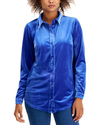 Charter Club Velour Button Down Shirt Created for Macy s Macy s