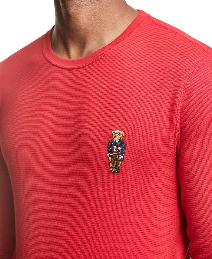 Polo Ralph Lauren Men's Varsity Bear WaffleKnit Sleep Shirt Macy's
