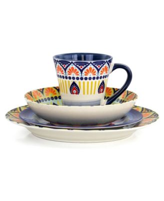 Zen Mozaik Blue 16 Pc. Dinnerware Set, Service for 4