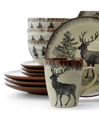 Majestic Elk 16 Pc. Dinnerware Set, Service for 4