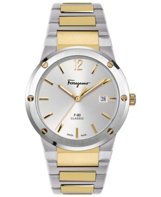 Ferragamo - Men's Swiss F-80 Classic Two-Tone Stainless Steel Bracelet Watch 41mm