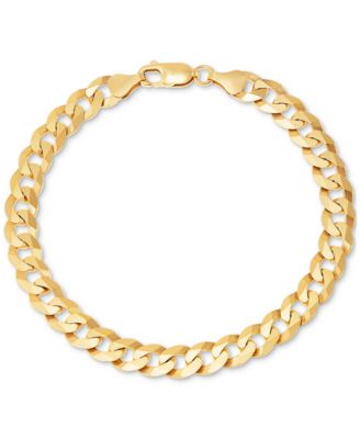 Macy's Men's Curb Chain Bracelet in Sterling Silver