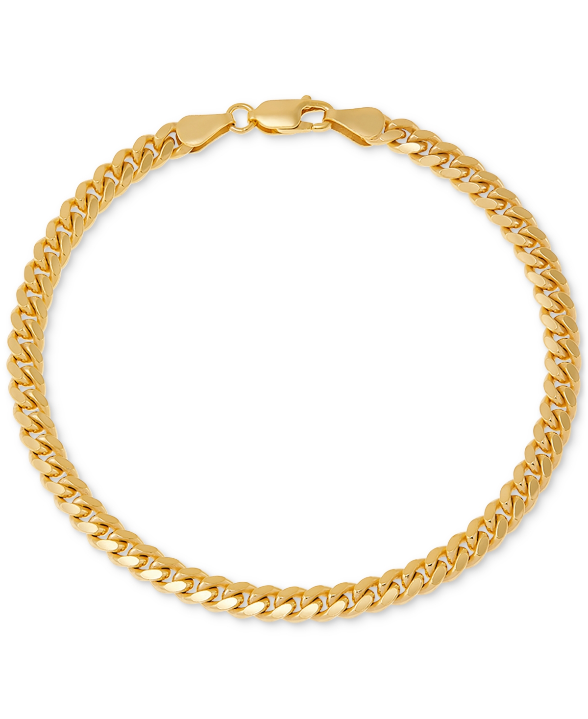 Men's Cuban Link Bracelet in 18k Gold-plated Sterling Silver & Sterling Silver - Gold Over Silver