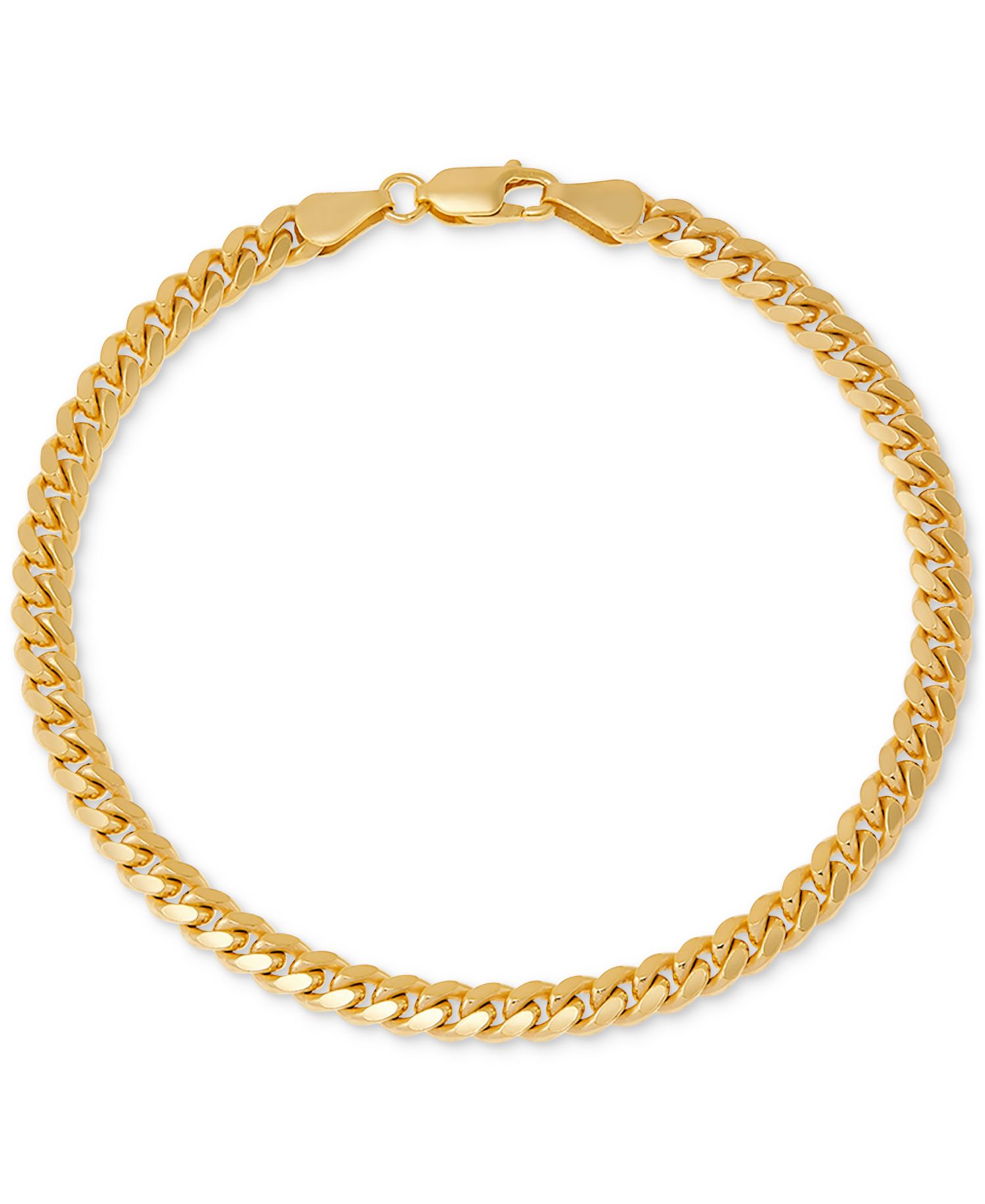 Men's Cuban Link Bracelet in 18k Gold-plated Sterling Silver & Sterling Silver