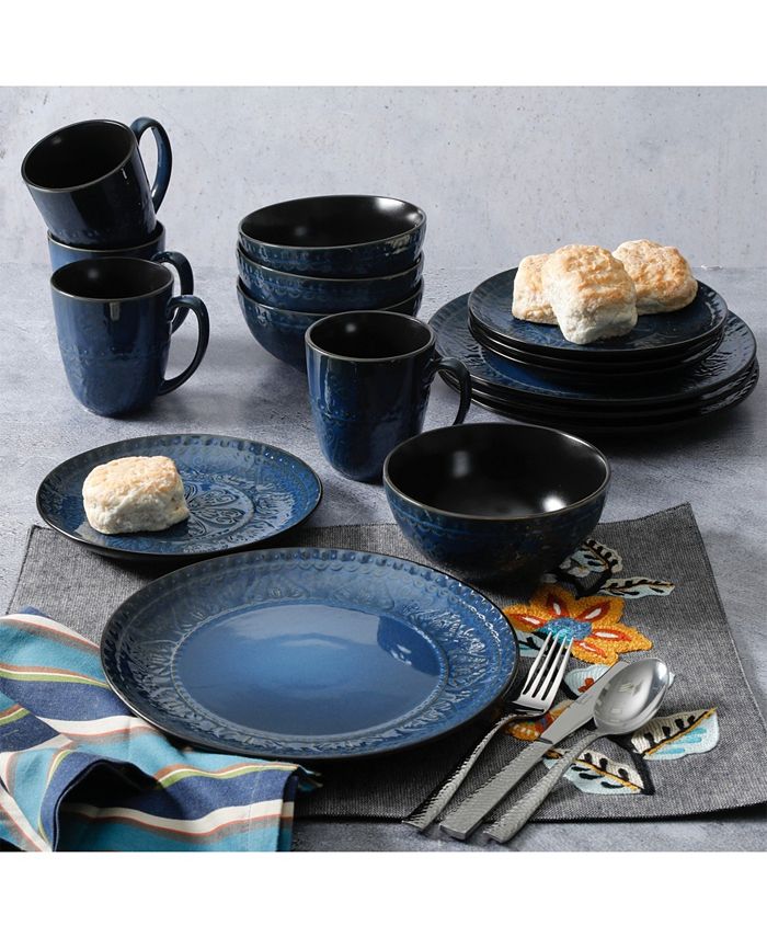 Gibson Elite Milanto 16 Piece Stoneware Dinnerware Set Macy's