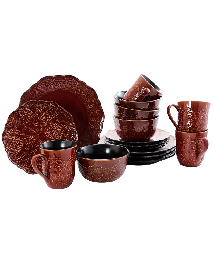 Gibson Elite Portina 16 Piece Stoneware Dinnerware Set Macy's