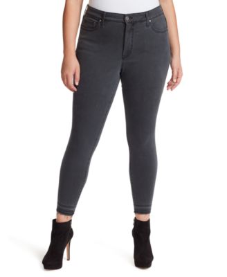 plus size gray jeans