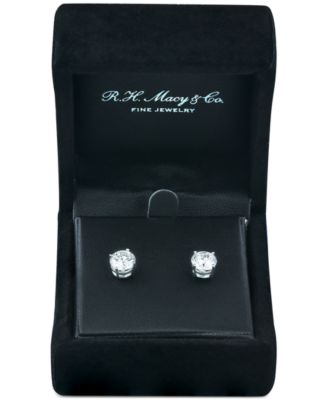 macy's diamond solitaire earrings