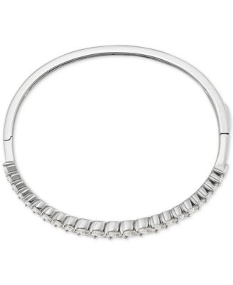 Cubic Zirconia Bangle Bracelet in Sterling Silver