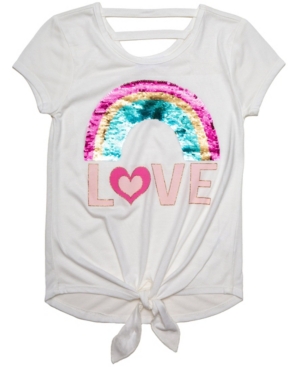 image of Love Sequin Rainbow Ss Tee