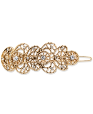 image of lonna & lilly Gold-Tone Crystal Filigree Hair Barrette