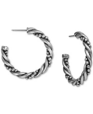image of Patricia Nash Small Twisted Hoop Earrings, 1
