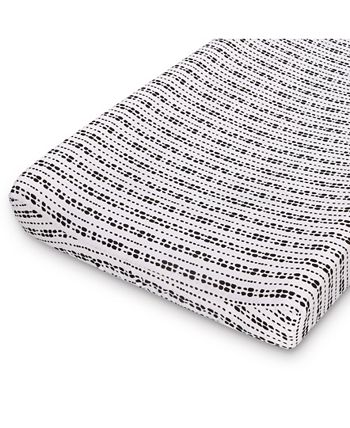 The Peanutshell Baby Changing Pad Covers for Boys or Girls Grey & White 2 Pack Set Elephant & Stripes 