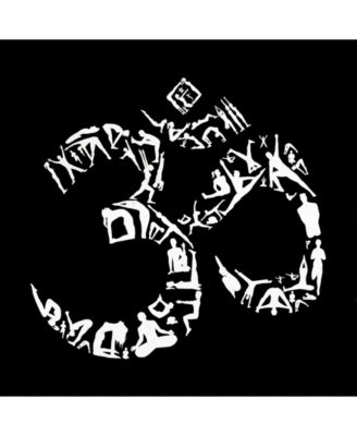 Men's Word Art The Om Symbol Out Of Yoga Poses Crewneck Sweatshirt