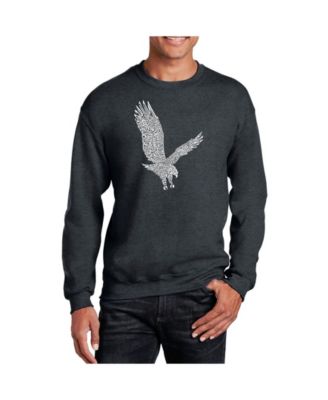 Men's Word Art Eagle Crewneck Sweatshirt